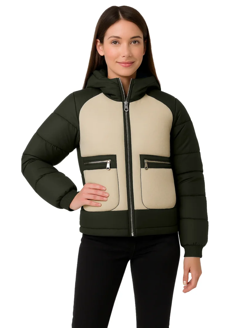 Sherpa Lined fusion puffer Jacket for Women