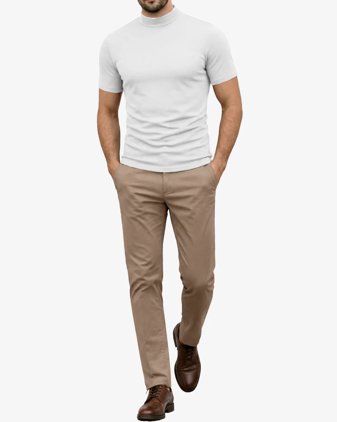 MURPHY RIB Black Mock Neck Shirt