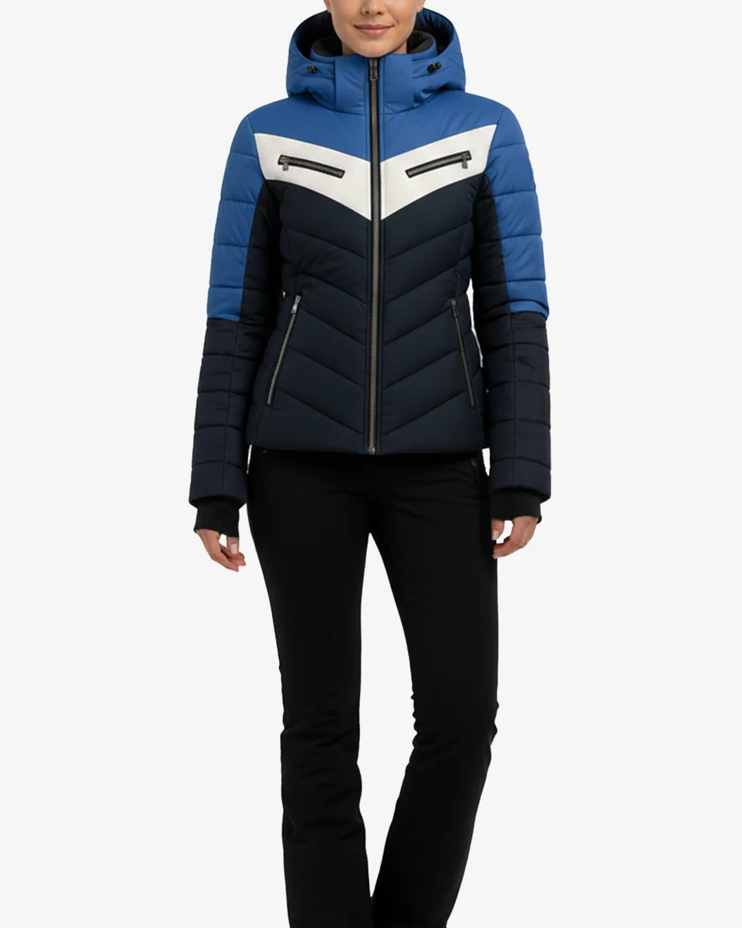 Sierra Luxe Tricolor Puffer Jacket Women