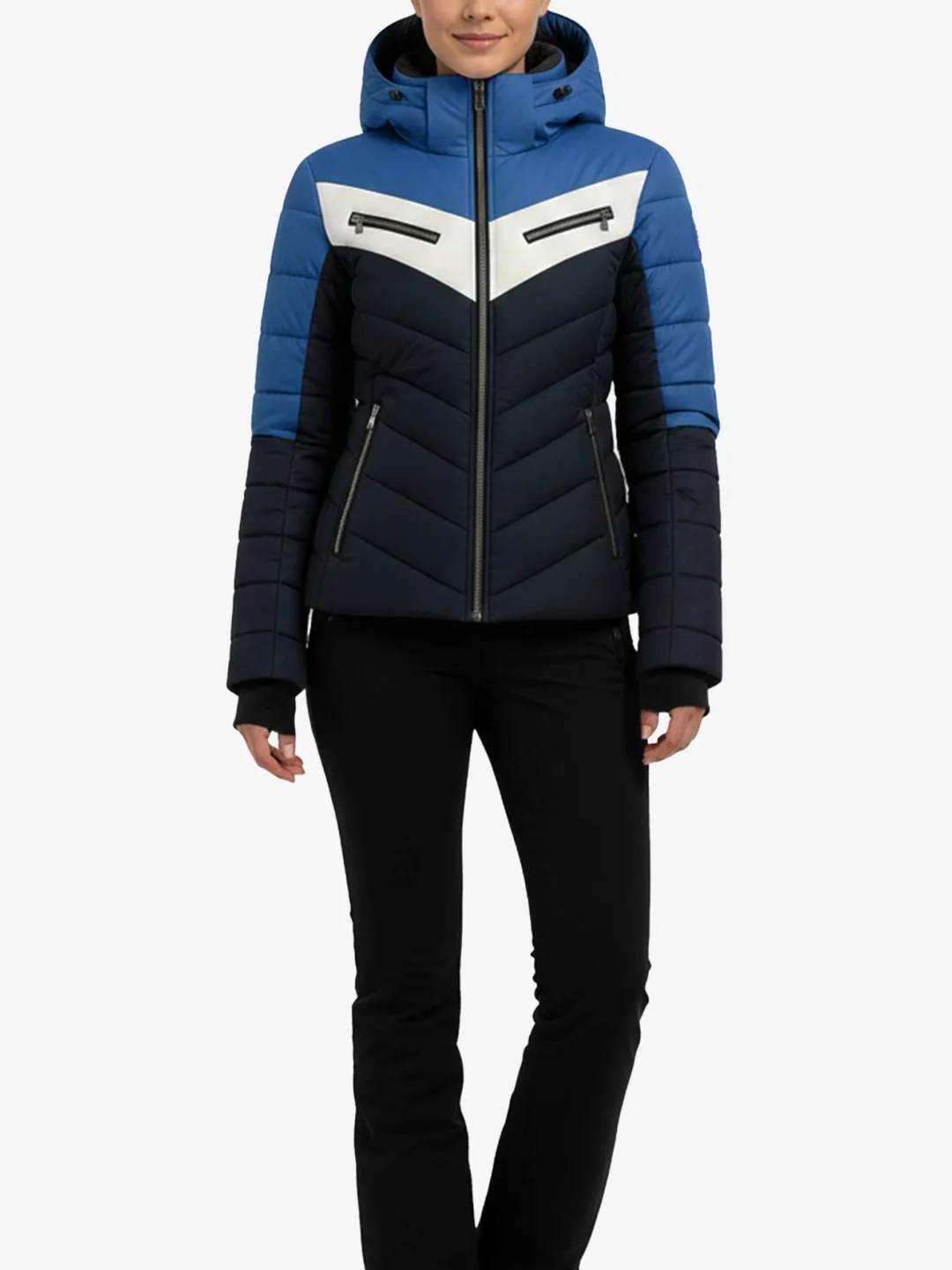 Sierra Luxe Tricolor Puffer Jacket Women