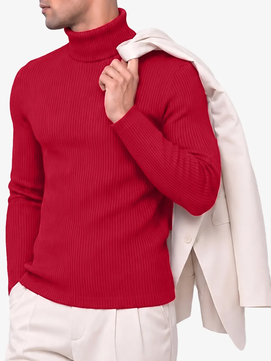 James Mens Turtleneck Sweater High Neck