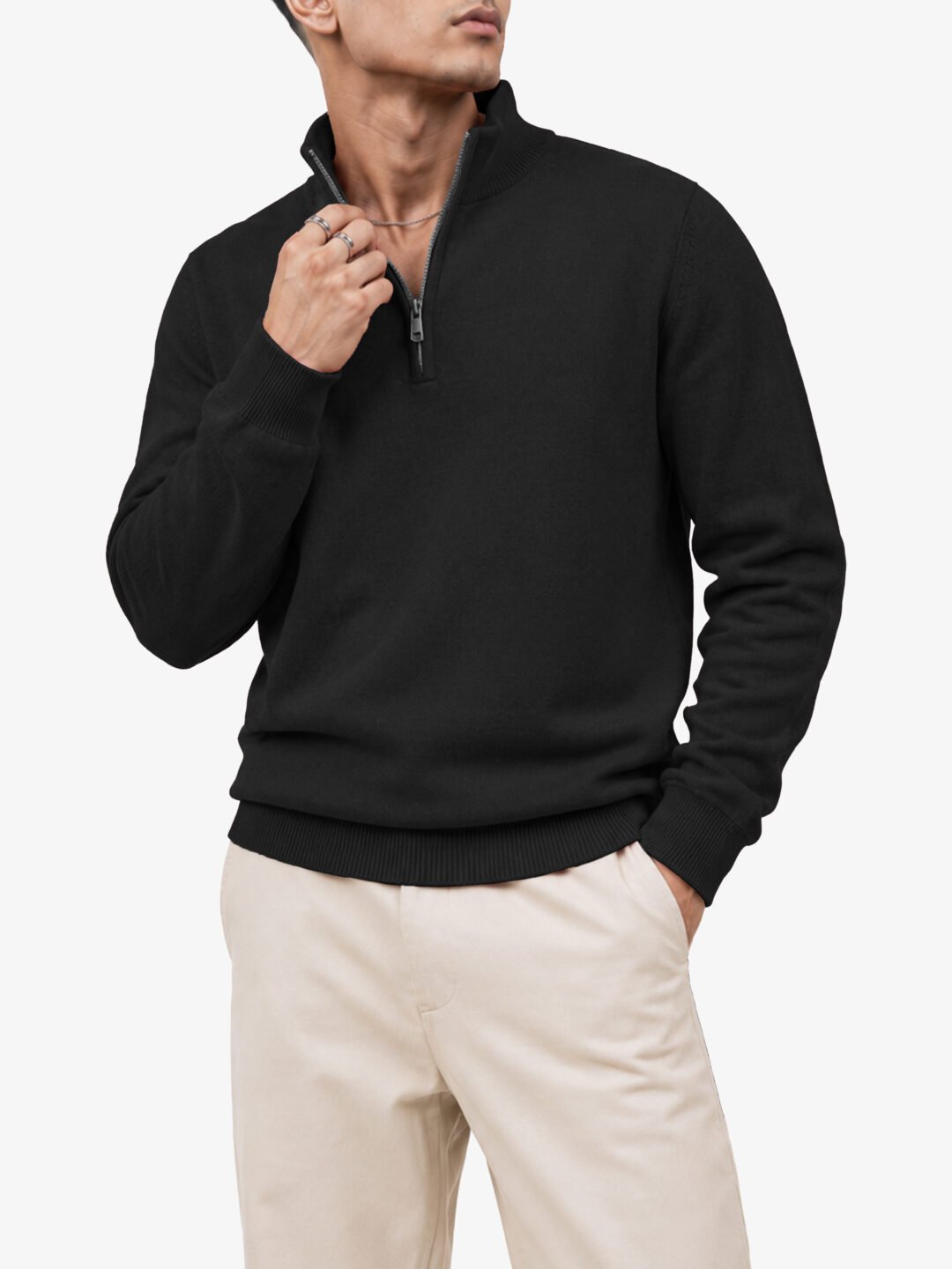Noah Men's Quarter Zipper Pullover Sweater Regular Fit