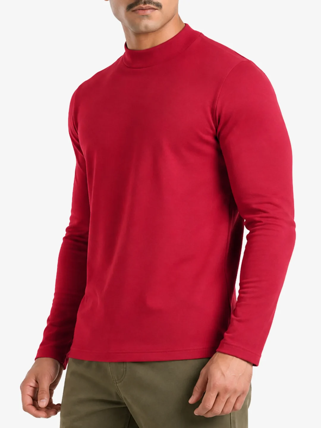 Bryle Men Long Sleeve Mock Neck Shirt