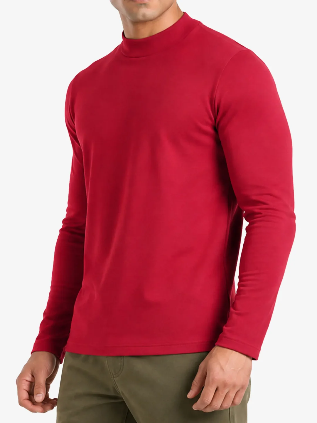 Bryle Men Long Sleeve Mock Neck Shirt