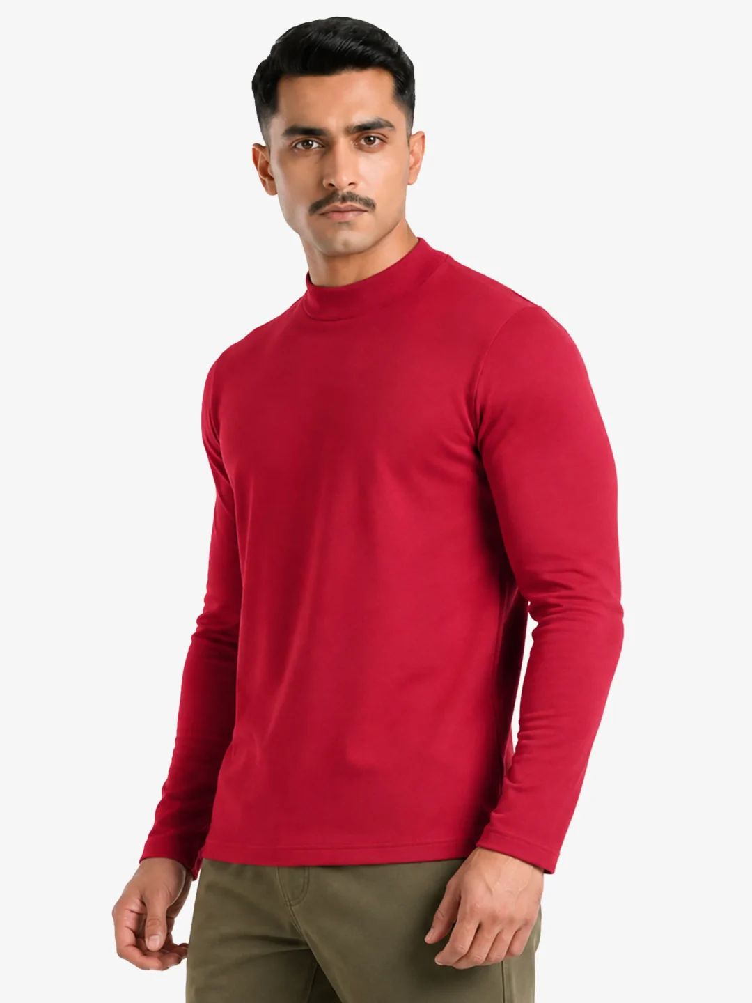 Bryle Men Long Sleeve Mock Neck Shirt