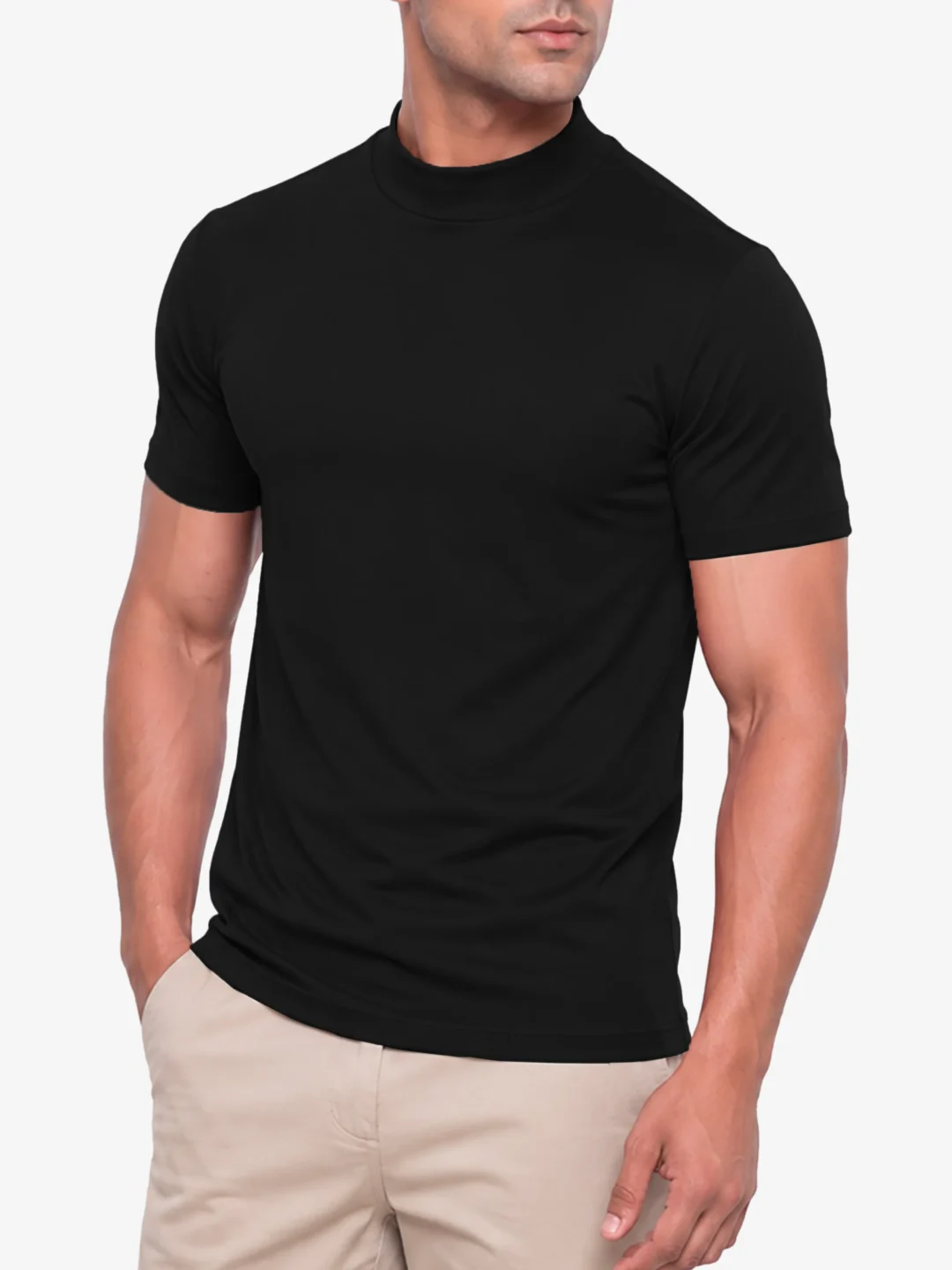 Murphy Men Fitted High Neck T-Shirt