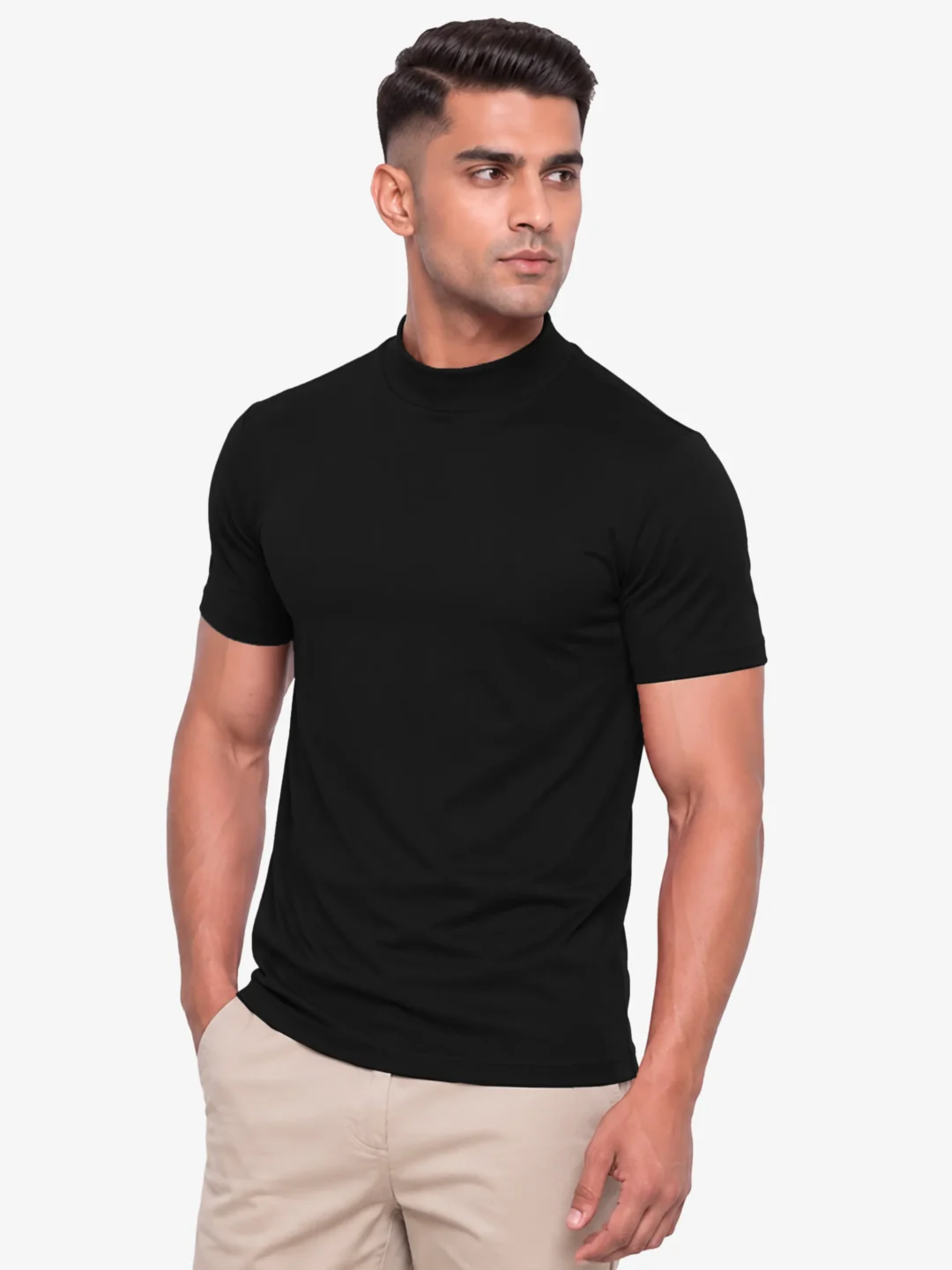 Murphy Men Fitted High Neck T-Shirt
